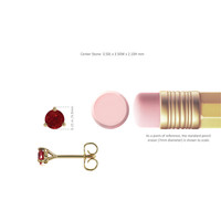 0.40 Ct.Tw. Ruby Studs Earrings, 14K Yellow Gold Image