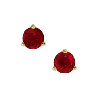 0.40 Ct.Tw. Ruby Studs Earrings, 14K Yellow Gold Video