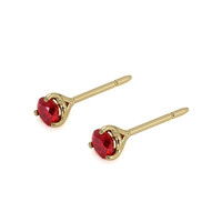 0.40 Ct.Tw. Ruby Studs Earrings, 14K Yellow Gold Image
