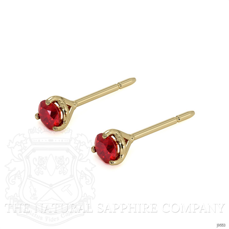 0.40 Ct.Tw. Ruby Studs Earrings, 14K Yellow Gold