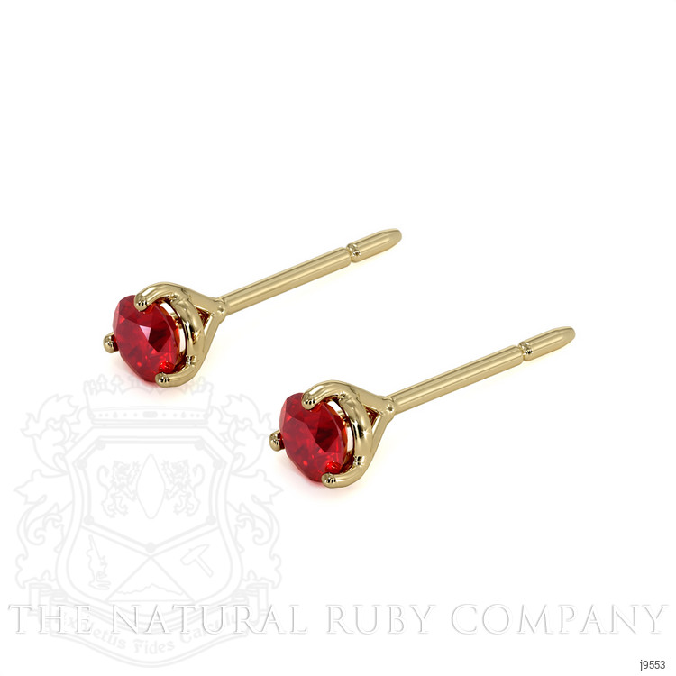0.40 Ct.Tw. Ruby Studs Earrings, 14K Yellow Gold