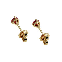 0.40 Ct.Tw. Ruby Studs Earrings, 14K Yellow Gold Image