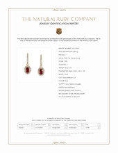 0.55 Ct.Tw.Total Carat Weight Ruby and Natural Diamond Pave Earrings, 14K Yellow Gold Scan Report