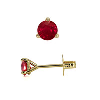 0.65 Ct.Tw. Ruby Studs Earrings, 14K Yellow Gold Image