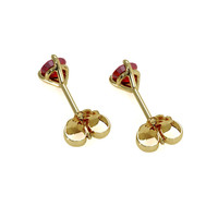 0.65 Ct.Tw. Ruby Studs Earrings, 14K Yellow Gold Image