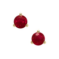 0.65 Ct.Tw. Ruby Studs Earrings, 14K Yellow Gold Video