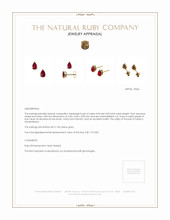 0.90 Ct.Tw. Ruby Studs Earrings, 14K Yellow Gold Appraisal