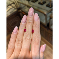 0.90 Ct.Tw.Total Carat Weight Ruby Studs Earrings, 14K Yellow Gold Life Style