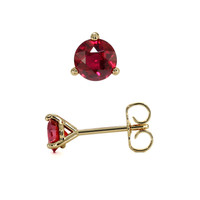 0.95 Ct.Tw. Ruby Studs Earrings, 14K Yellow Gold Image