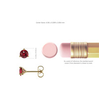0.95 Ct.Tw. Ruby Studs Earrings, 14K Yellow Gold Image