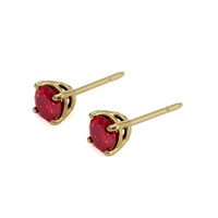 0.95 Ct.Tw. Ruby Studs Earrings, 14K Yellow Gold Image