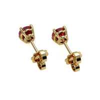 0.95 Ct.Tw. Ruby Studs Earrings, 14K Yellow Gold Image