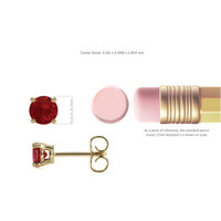 0.95 Ct.Tw. Ruby Studs Earrings, 14K Yellow Gold Image