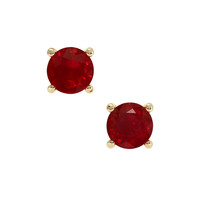 0.65 Ct.Tw. Ruby Studs Earrings, 14K Yellow Gold Video