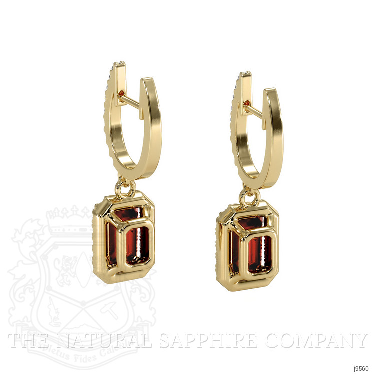 1.15 Ct.Tw. Ruby Natural Diamond Halo Earrings, 14K Yellow Gold