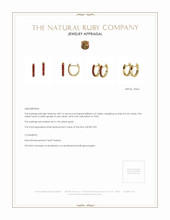 0.44 Ct.Tw. Ruby Hoops Earrings, 14K Yellow Gold Appraisal