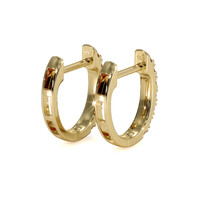 0.44 Ct.Tw. Ruby Hoops Earrings, 14K Yellow Gold Image