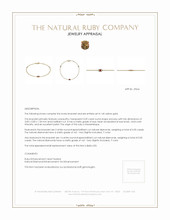 0.09 Ct.Tw. Ruby Natural Diamond Pave Bracelet, 14K Yellow Gold Appraisal