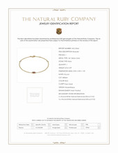 0.09 Ct.Tw. Ruby Natural Diamond Pave Bracelet, 14K Yellow Gold Scan Report