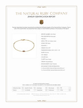 0.09 Ct.Tw.Total Carat Weight Ruby and Natural Diamond Pave Bracelet, 14K Yellow Gold Scan Report
