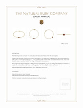 0.14 Ct.Tw. Ruby Natural Diamond Pave Bracelet, 14K Yellow Gold Appraisal