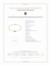 0.14 Ct.Tw. Ruby Natural Diamond Pave Bracelet, 14K Yellow Gold Scan Report