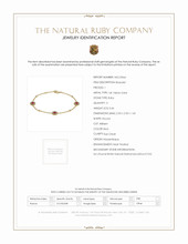 0.46 Ct.Tw. Ruby Natural Diamond Pave Bracelet, 14K Yellow Gold Scan Report