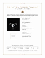 0.73 Ct. White Sapphire Solitaire Ring, 14K White Gold Scan Report