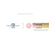 0.73 Ct. White Sapphire Solitaire Ring, 14K White Gold Image