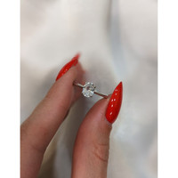 0.73 Ct. Sapphire Solitaire Ring, 14K White Gold Life Style