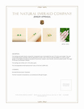 0.73 Ct.Tw. Emerald Studs Earrings, 18K Yellow Gold Appraisal