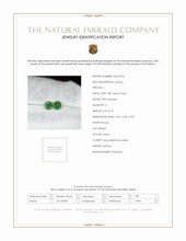 0.73 Ct.Tw. Emerald Studs Earrings, 18K Yellow Gold Scan Report