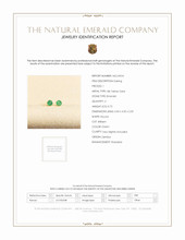 0.73 Ct.Tw. Emerald Studs Earrings, 18K Yellow Gold Scan Report