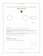 0.86 Ct.Tw. Blue Sapphire and White Sapphire Bezel Bracelet, 18K White Gold Appraisal