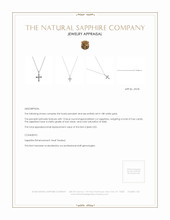 0.66 Ct. Blue Sapphire Bezel Pendant, 18K White Gold Appraisal