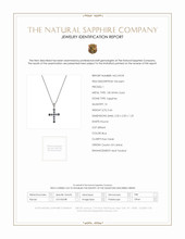 0.66 Ct. Blue Sapphire Bezel Pendant, 18K White Gold Scan Report