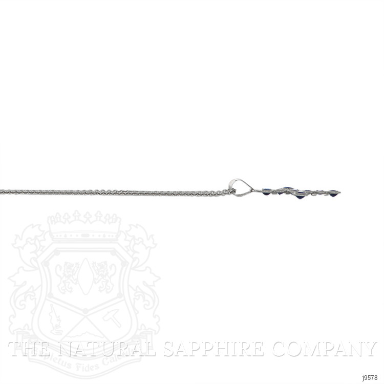 0.66 Ct. Blue Sapphire Bezel Pendant, 18K White Gold