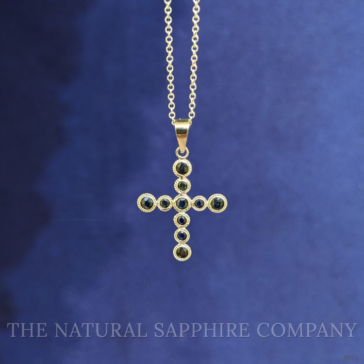 0.66 Ct. Blue Sapphire Bezel Pendant, 18K White Gold