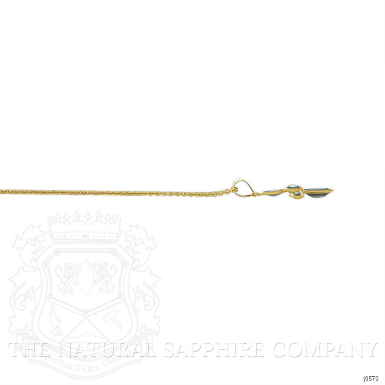 0.32 Ct. Blue Sapphire Bezel Pendant, 18K Yellow Gold