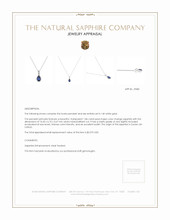 1.86 Ct. Color Change Sapphire Solitaire Pendant, 14K White Gold Appraisal