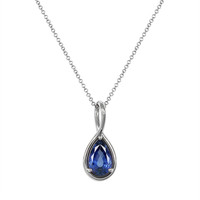 1.86 Ct. Color Change Sapphire Solitaire Pendant, 14K White Gold Video