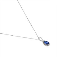 1.86 Ct. Color Change Sapphire Solitaire Pendant, 14K White Gold Image