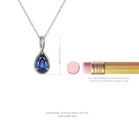 1.86 Ct. Color Change Sapphire Solitaire Pendant, 14K White Gold Image