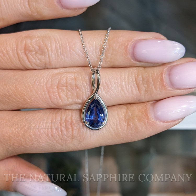 1.86 Ct. Color Change Sapphire Solitaire Pendant, 14K White Gold