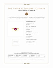 1.53 Ct. Sapphire Natural Diamond Three Stone Ring, 18K Yellow Gold Scan Report