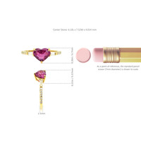 1.53 Ct. Pink Sapphire and Natural Diamond Three Stone Ring, 18K Yellow Gold Image