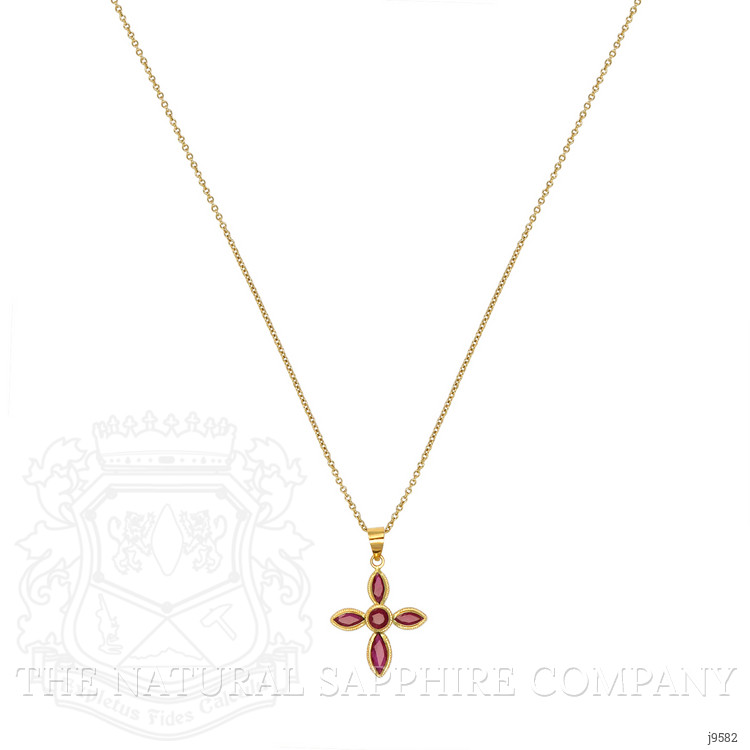 0.19 Ct. Ruby Bezel Pendant, 18K Yellow Gold