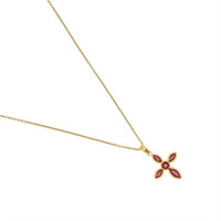 0.19 Ct. Ruby Bezel Pendant, 18K Yellow Gold Image