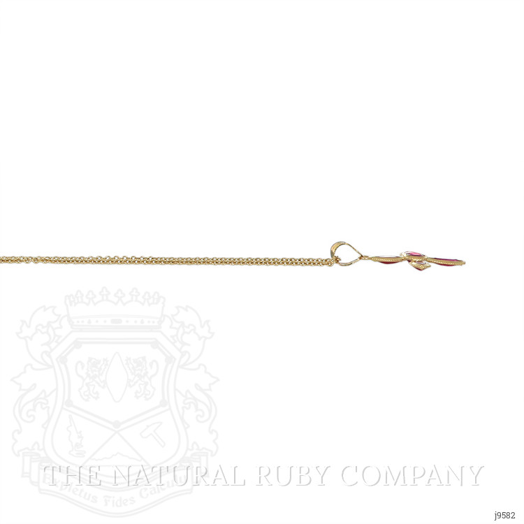 0.19 Ct. Ruby Bezel Pendant, 18K Yellow Gold