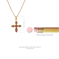 0.19 Ct. Ruby Bezel Pendant, 18K Yellow Gold Image